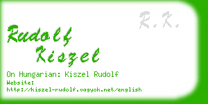 rudolf kiszel business card